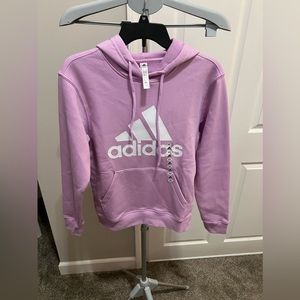 Adidas Purple Long Sleeve fleece hoodie Size XS NWT